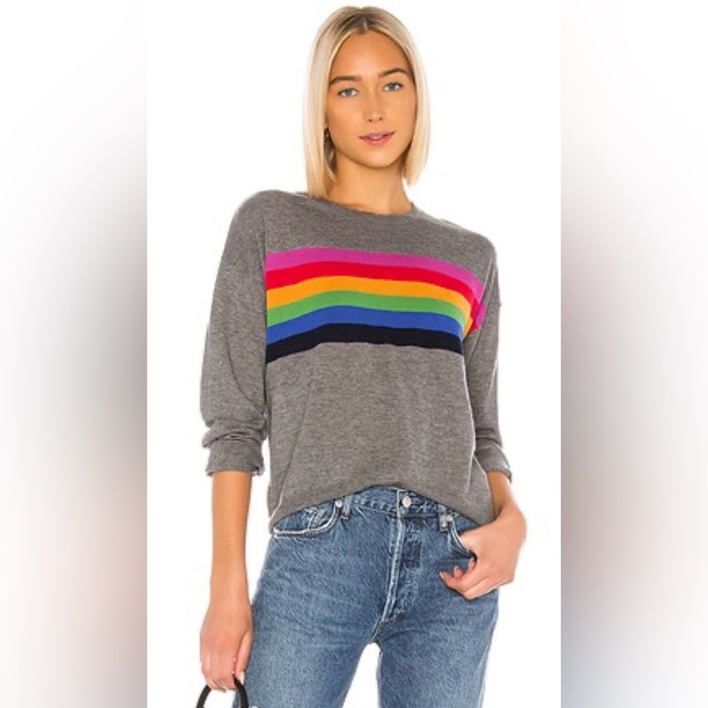 Anthropologie revolve Sundry Rainbow Cashmere Sweater Sz 1 S